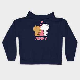 AWW - Cute Bunny and Bear Kids Hoodie